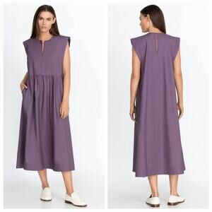 JOHNNY WAS CALME LONG BIB MIDI DRESS, SIZE XS